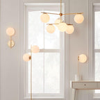 Sphere Stem Light Luxury Brass Chandelier