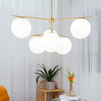 Sphere Stem Light Luxury Brass Chandelier