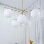 Sphere Stem Light Luxury Brass Chandelier