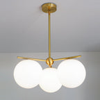 Sphere Stem Light Luxury Brass Chandelier