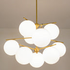 Sphere Stem Light Luxury Brass Chandelier