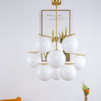 Sphere Stem Light Luxury Brass Chandelier