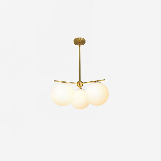 Sphere Stem Light Luxury Brass Chandelier
