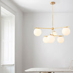 Sphere Stem Light Luxury Brass Chandelier