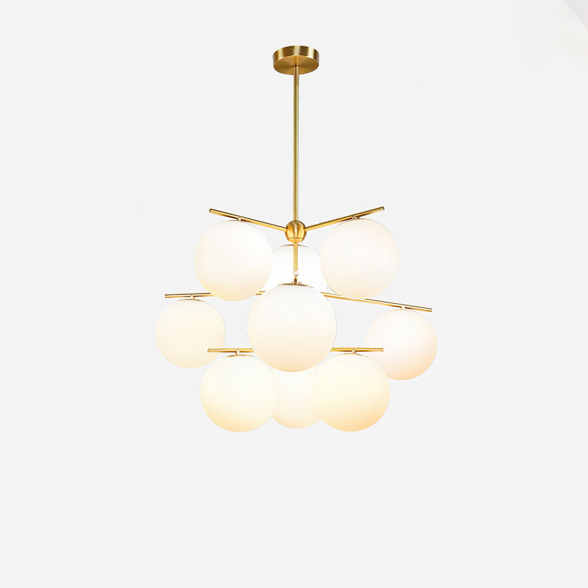 Sphere Stem Light Luxury Brass Chandelier