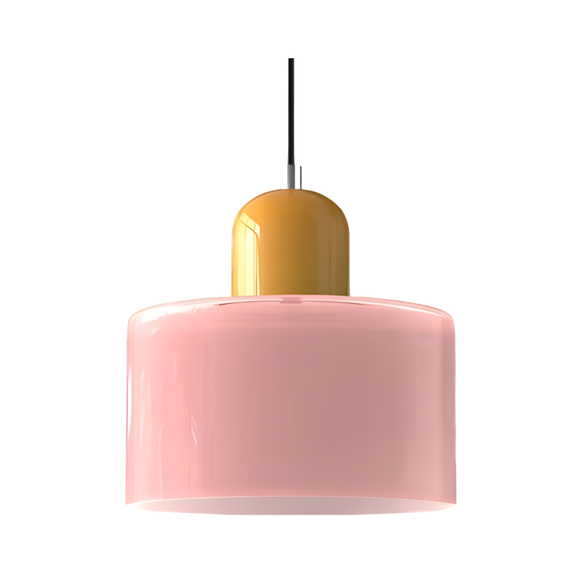 Nordic Iron Body Two-Tone Glass Pendant Light