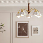 Vittorio Mid Century Copper Ceramic Chandelier