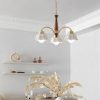 Vittorio Mid Century Copper Ceramic Chandelier