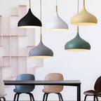 Nordic Wood Macaroon Pendant Light