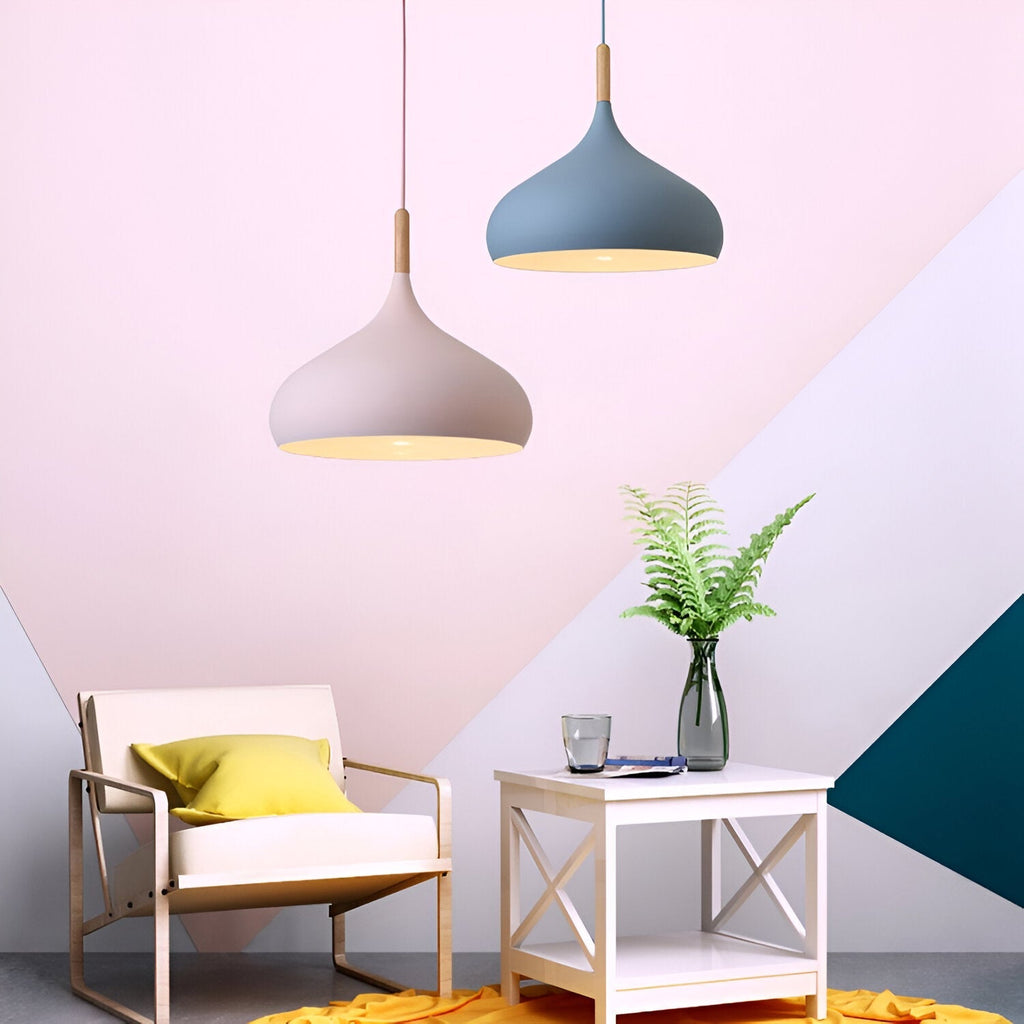 Nordic Wood Macaroon Pendant Light