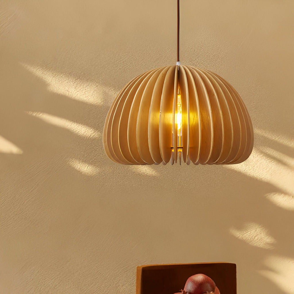 The Wood Pumpkin Sparkle Pendant Light