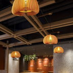 The Wood Pumpkin Sparkle Pendant Light