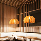 The Wood Pumpkin Sparkle Pendant Light