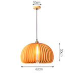 The Wood Pumpkin Sparkle Pendant Light