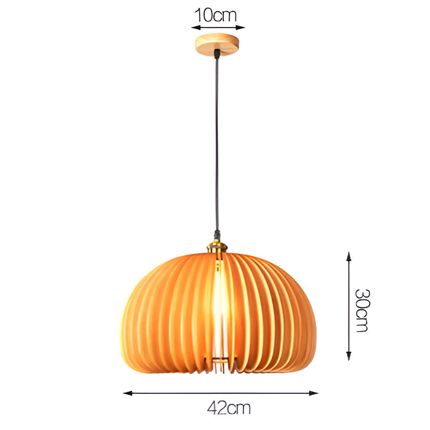The Wood Pumpkin Sparkle Pendant Light