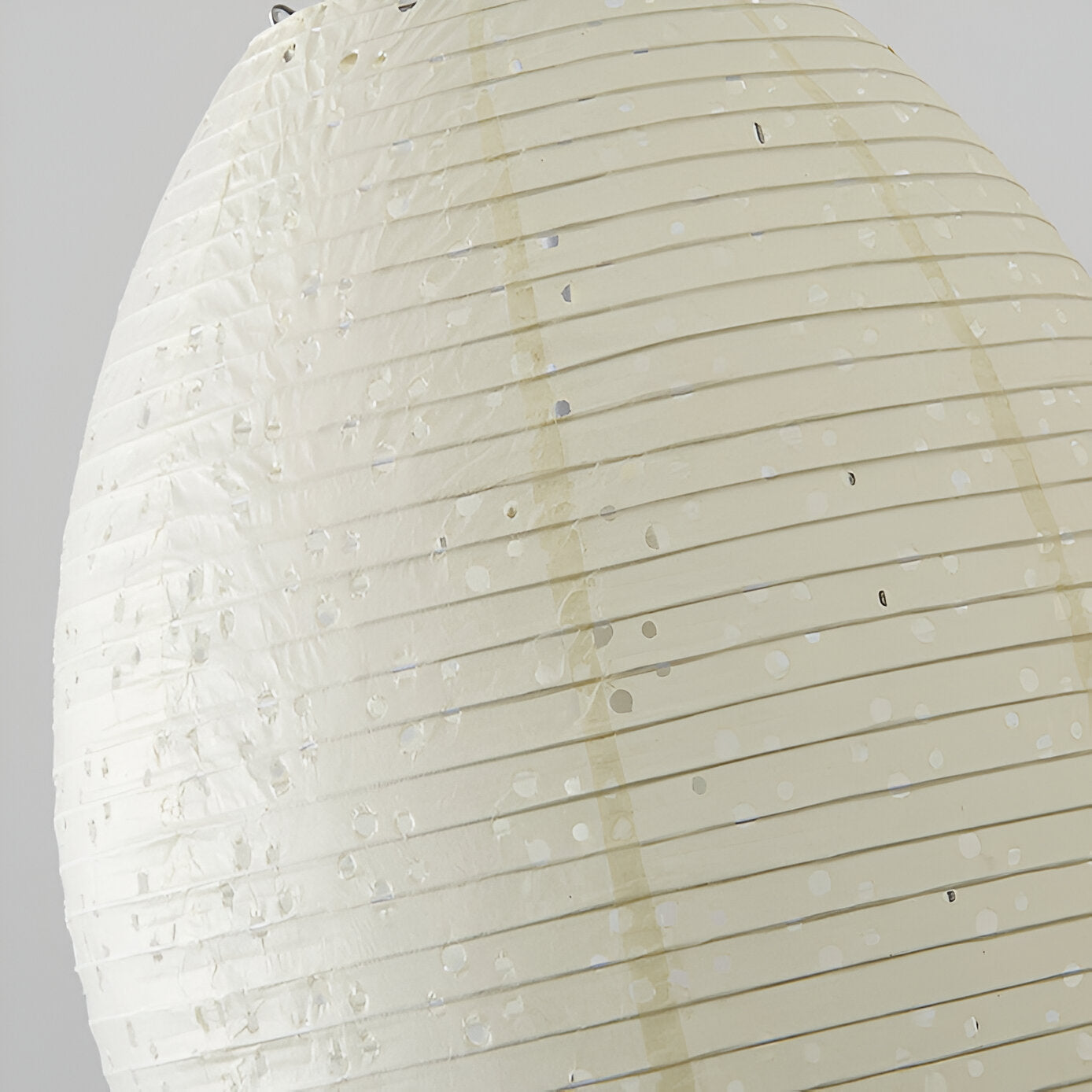 Traditional Japandi Wabi-Sabi Elliptical Paper Pendant Light