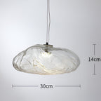 Fiberglass Clouds Minimalist Glass Pendant Light