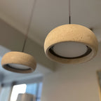 Wabi Sabi Style Travertine Stone Pendant Light