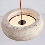 Wabi Sabi Style Travertine Stone Pendant Light