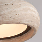 Wabi Sabi Style Travertine Stone Pendant Light