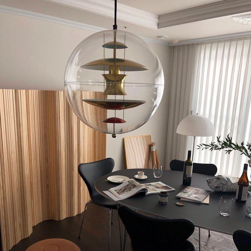 Luminous Sphere Modern Metal Acrylic Pendant Light