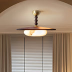 Aurelia Wood Modern Alabaster Ceiling Light