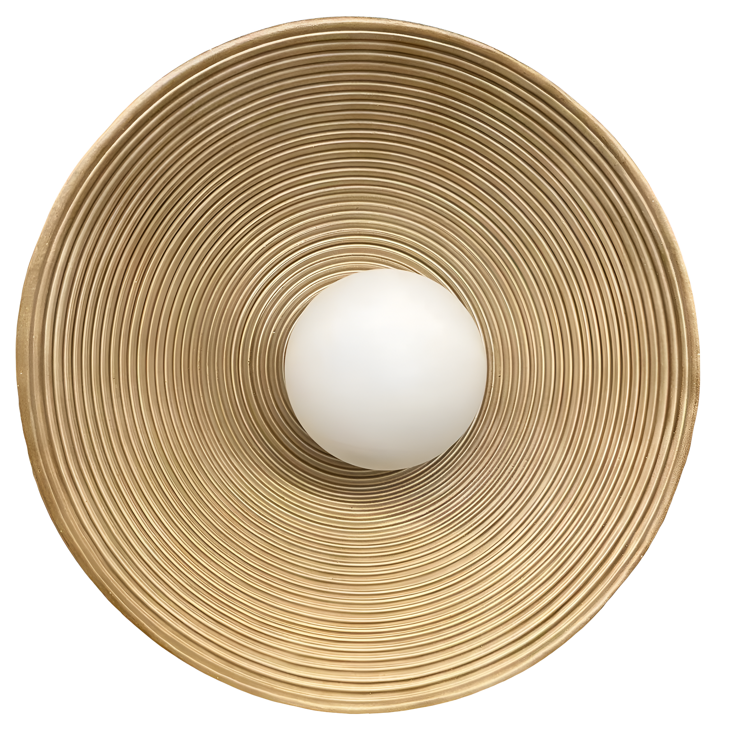 Retro Ceramic Style Resin Round Japandi LED Wall Light