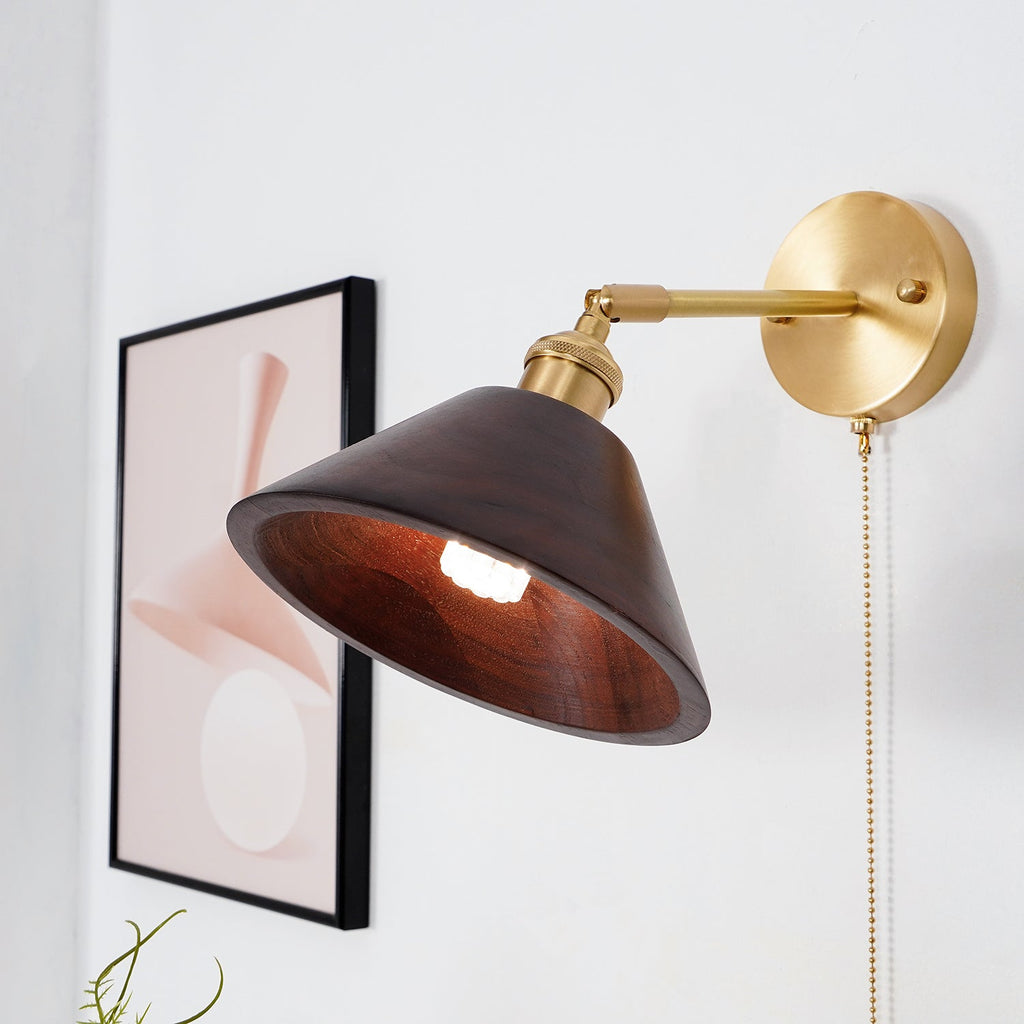 Everwood Nordic Walnut Wall Light