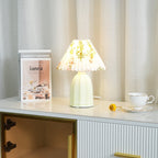Elowen Vintage Pleated Ceramic Table Lamp