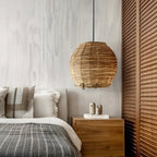 Wabi-Sabi Style Boho Rattan Pendant Light
