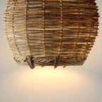 Wabi-Sabi Style Boho Rattan Pendant Light