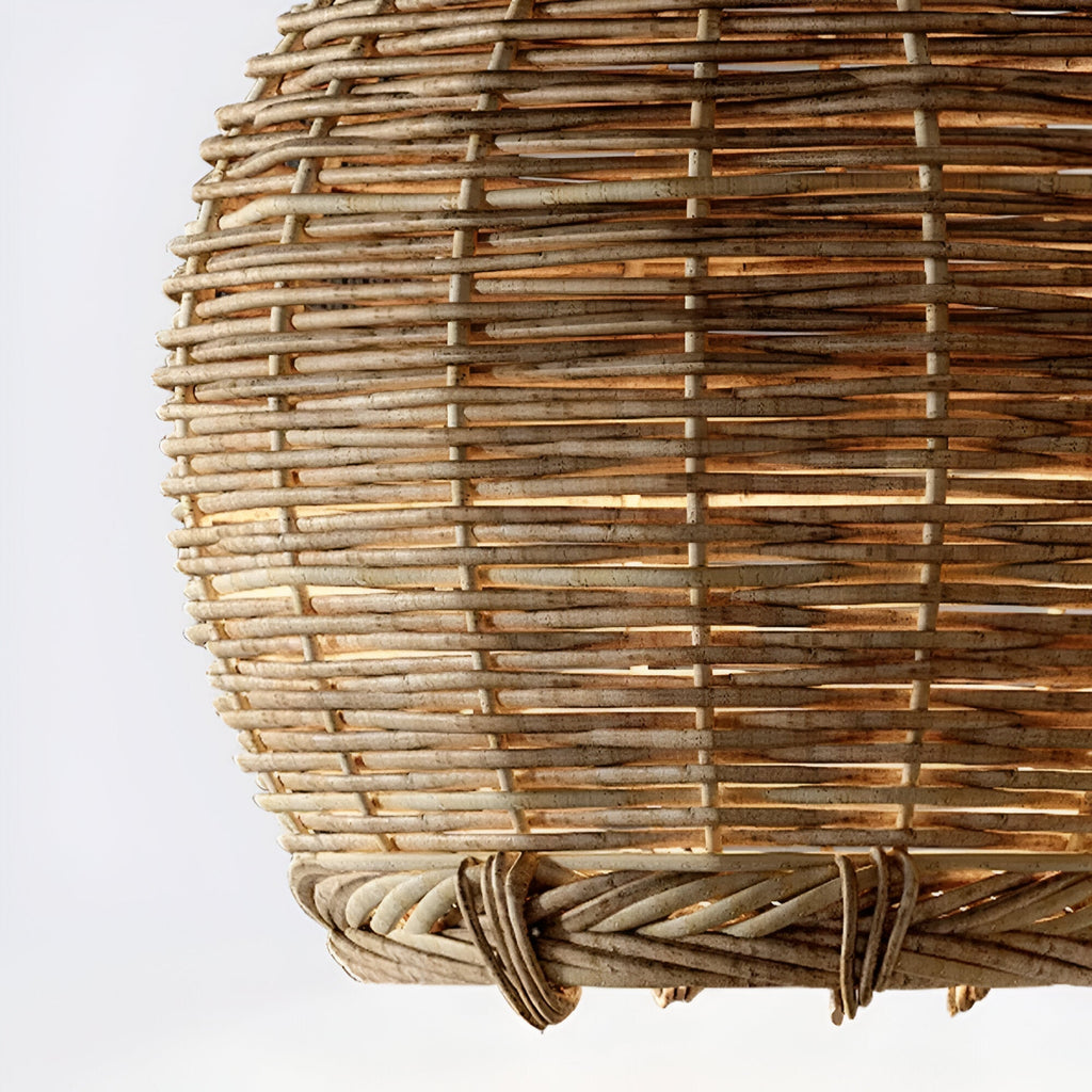 Wabi-Sabi Style Boho Rattan Pendant Light