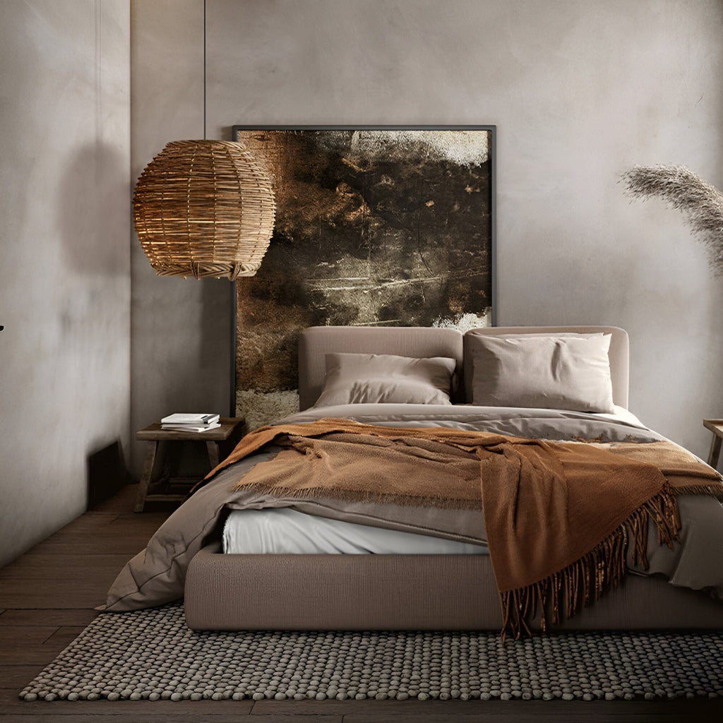 Wabi-Sabi Style Boho Rattan Pendant Light