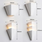 Eden White Modern Geometric Plaster Wall Light