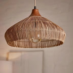 Elegant Natural Rattan Braid Boho Pendant Light
