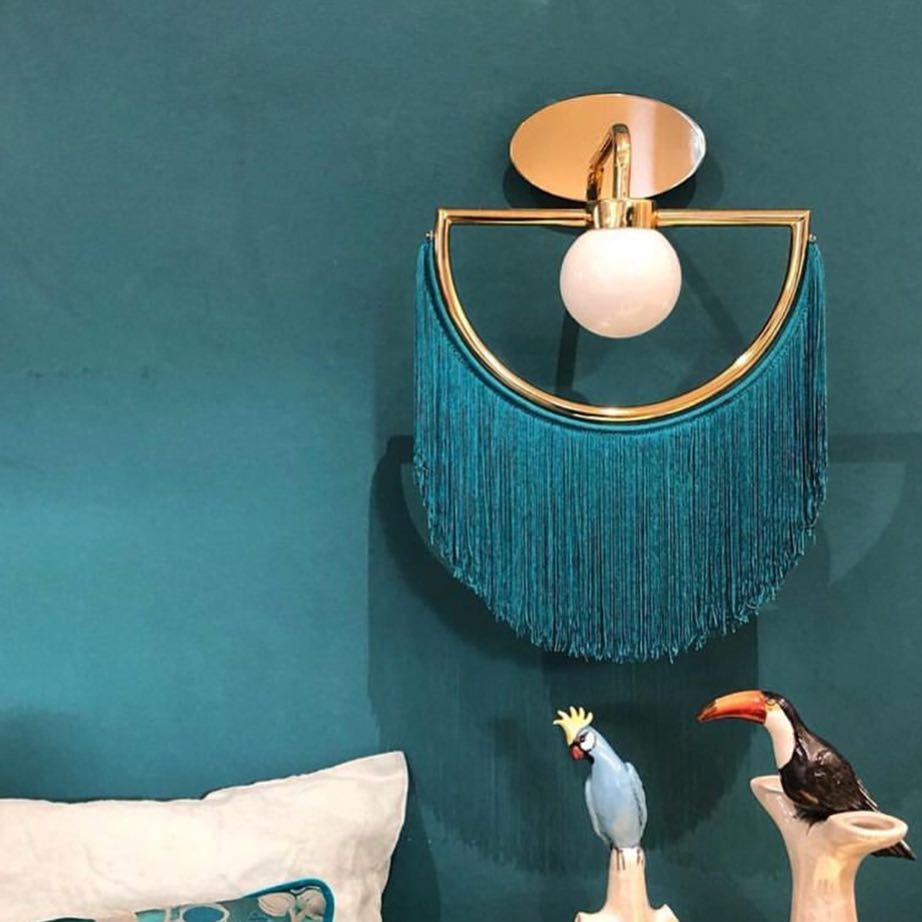 Retro Wink Tassel Wall Light