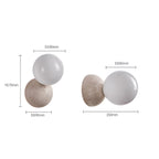 Travertine Round Glass Wall Fixture