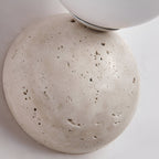 Travertine Round Glass Wall Fixture