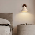 Yellow Travertine Cone LED Wall Light