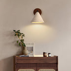 Yellow Travertine Cone LED Wall Light