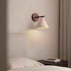 Yellow Travertine Cone LED Wall Light