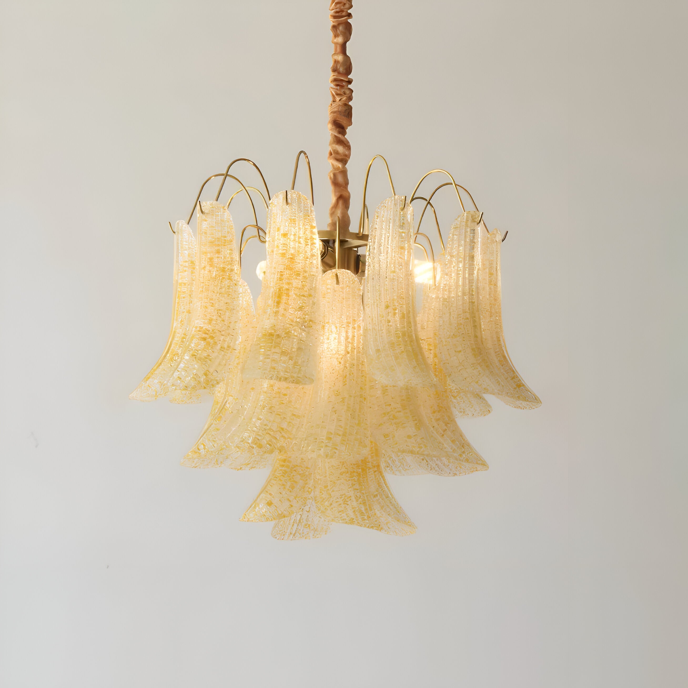Retro Mazzega Murano Colorful Glass Chandelier