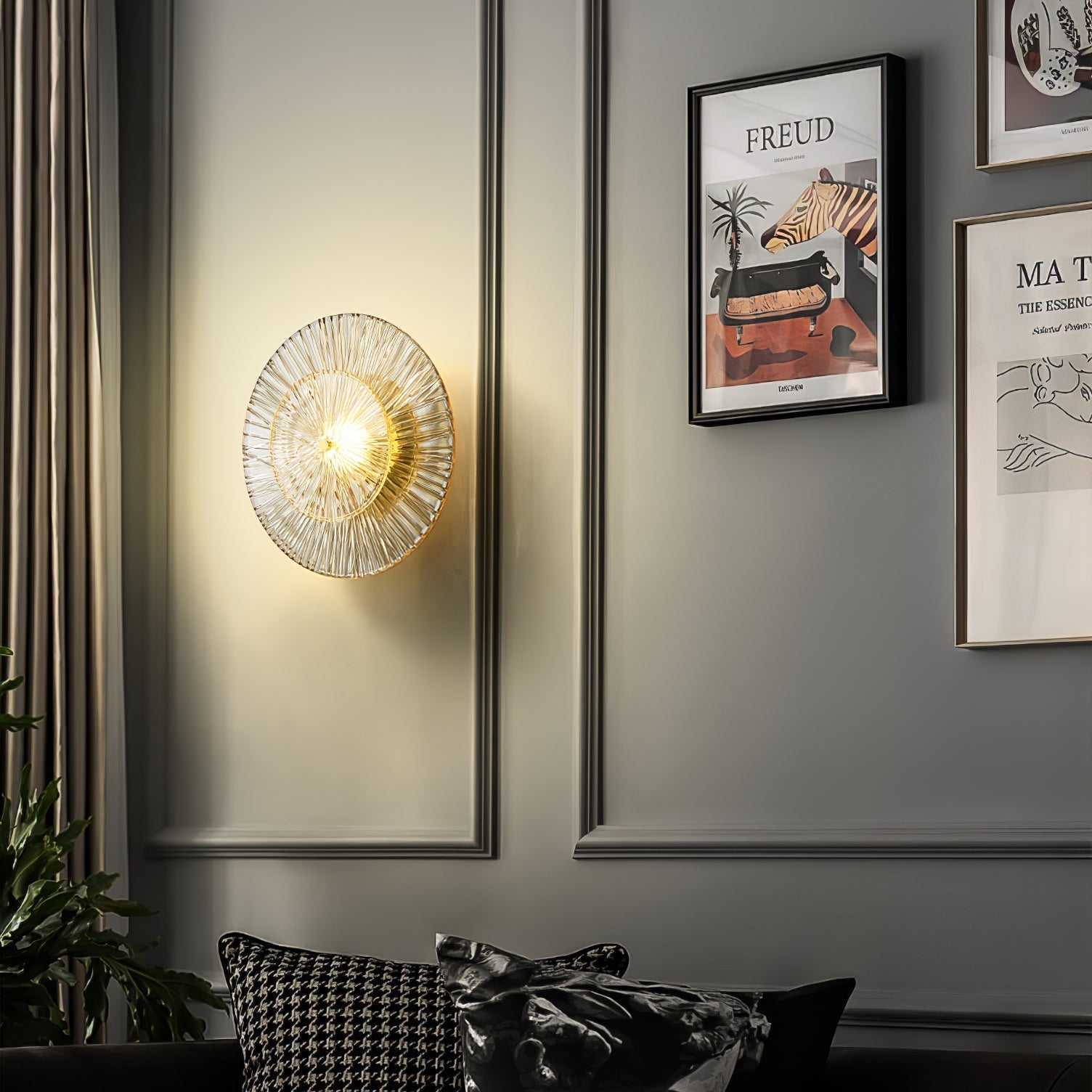 Round Crystal Wall Light