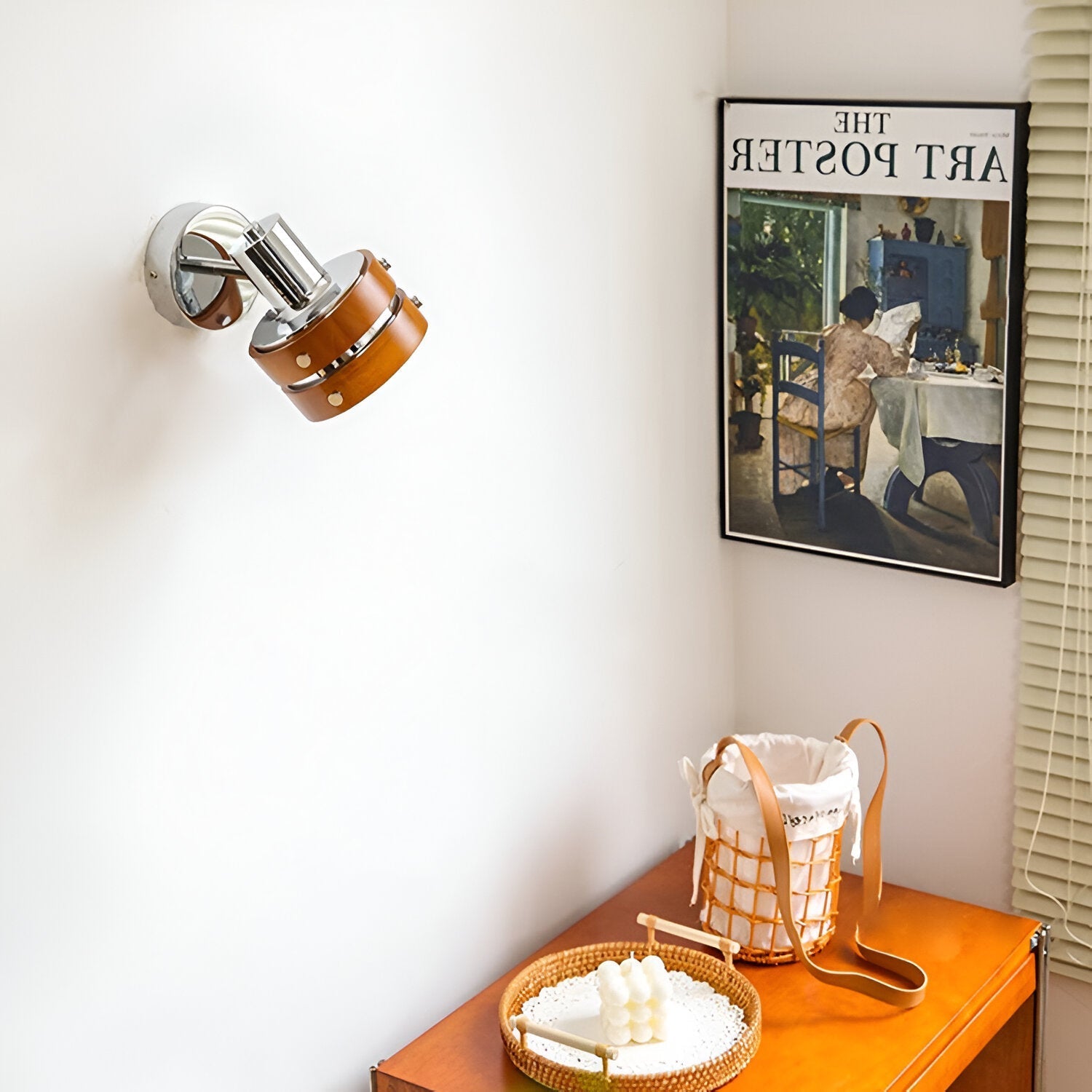 Elric Traditional Vintage Cylinder Wood Wall Light