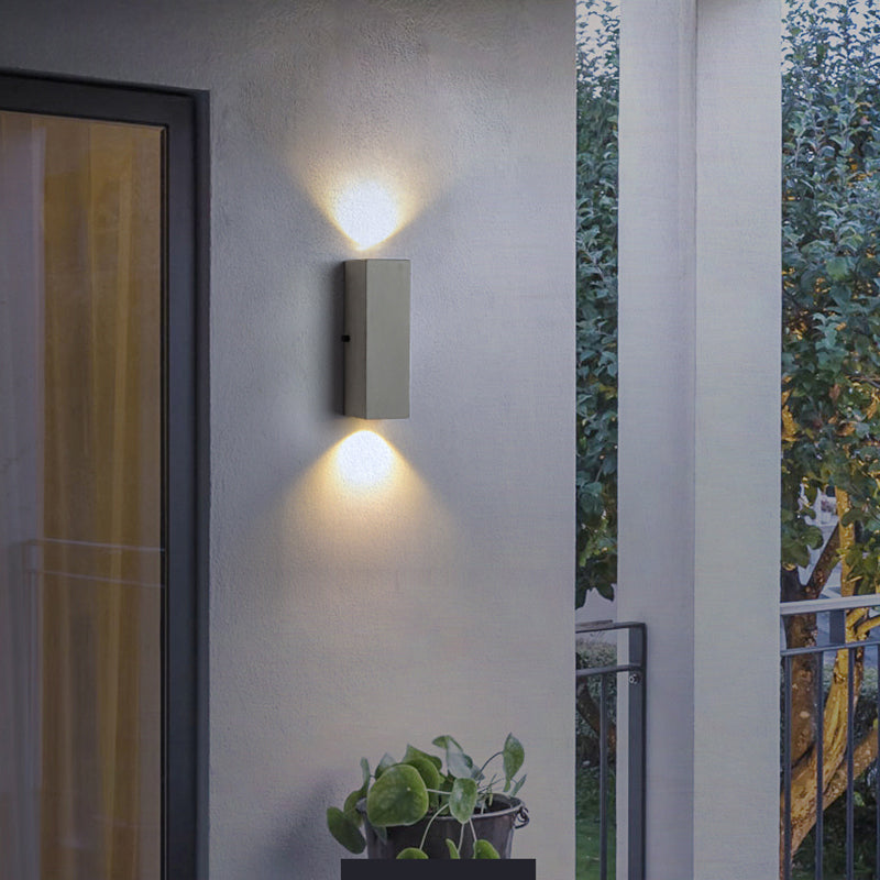 Minimalist Cement Square Outdoor Wall Light