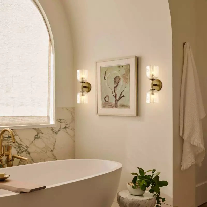 Cooper Radiance Minimalist Ribbed Glass Wall Light