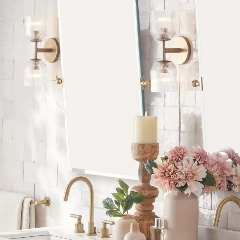 Cooper Radiance Minimalist Ribbed Glass Wall Light