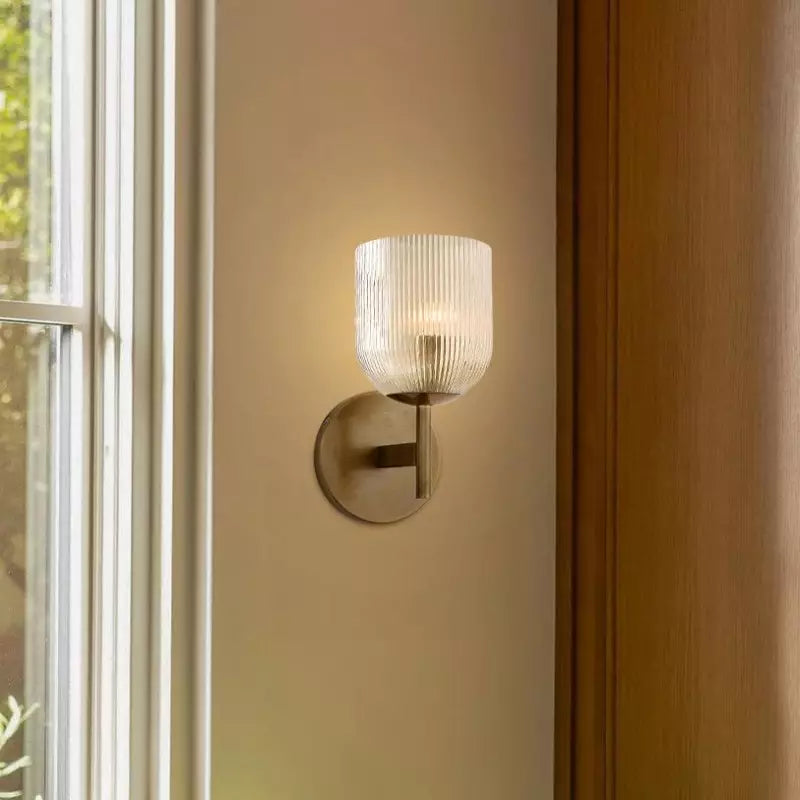 Cooper Radiance Minimalist Ribbed Glass Wall Light