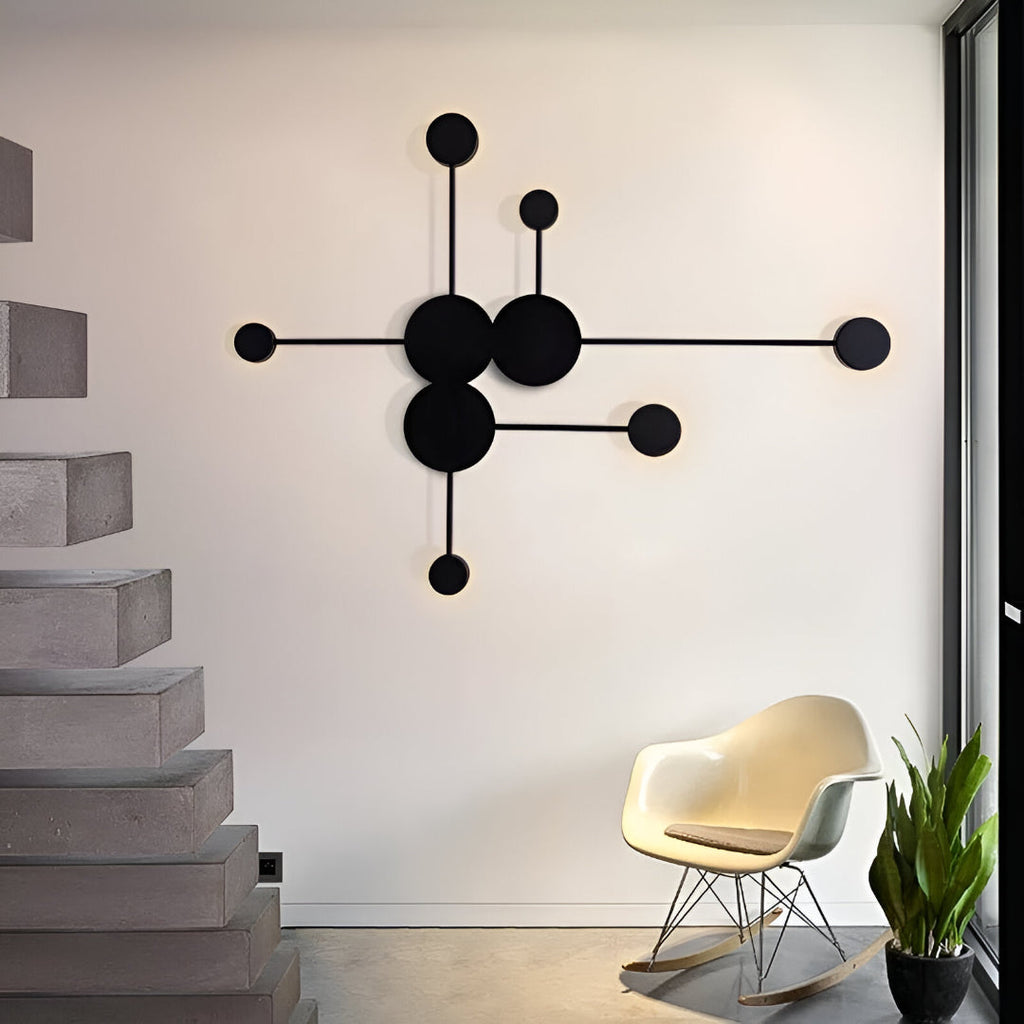 Nordic Creative Multi-Disc Line Wall Light