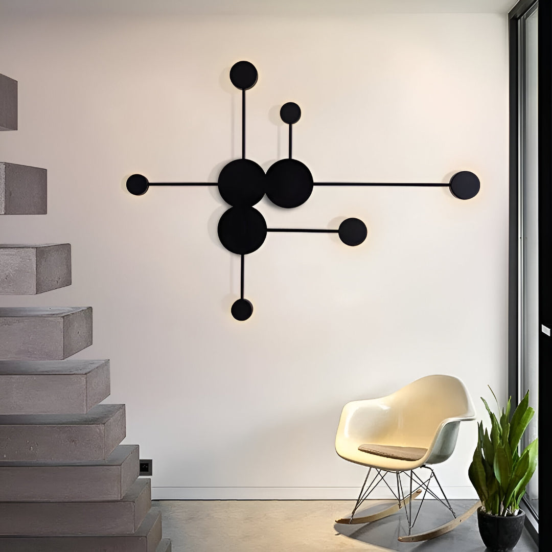 Nordic Creative Multi-Disc Line Wall Light